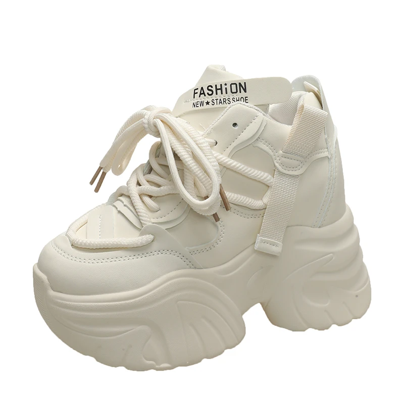 Men'S Shoes With Platform - Hoge platform chunky schoenen ademend leer