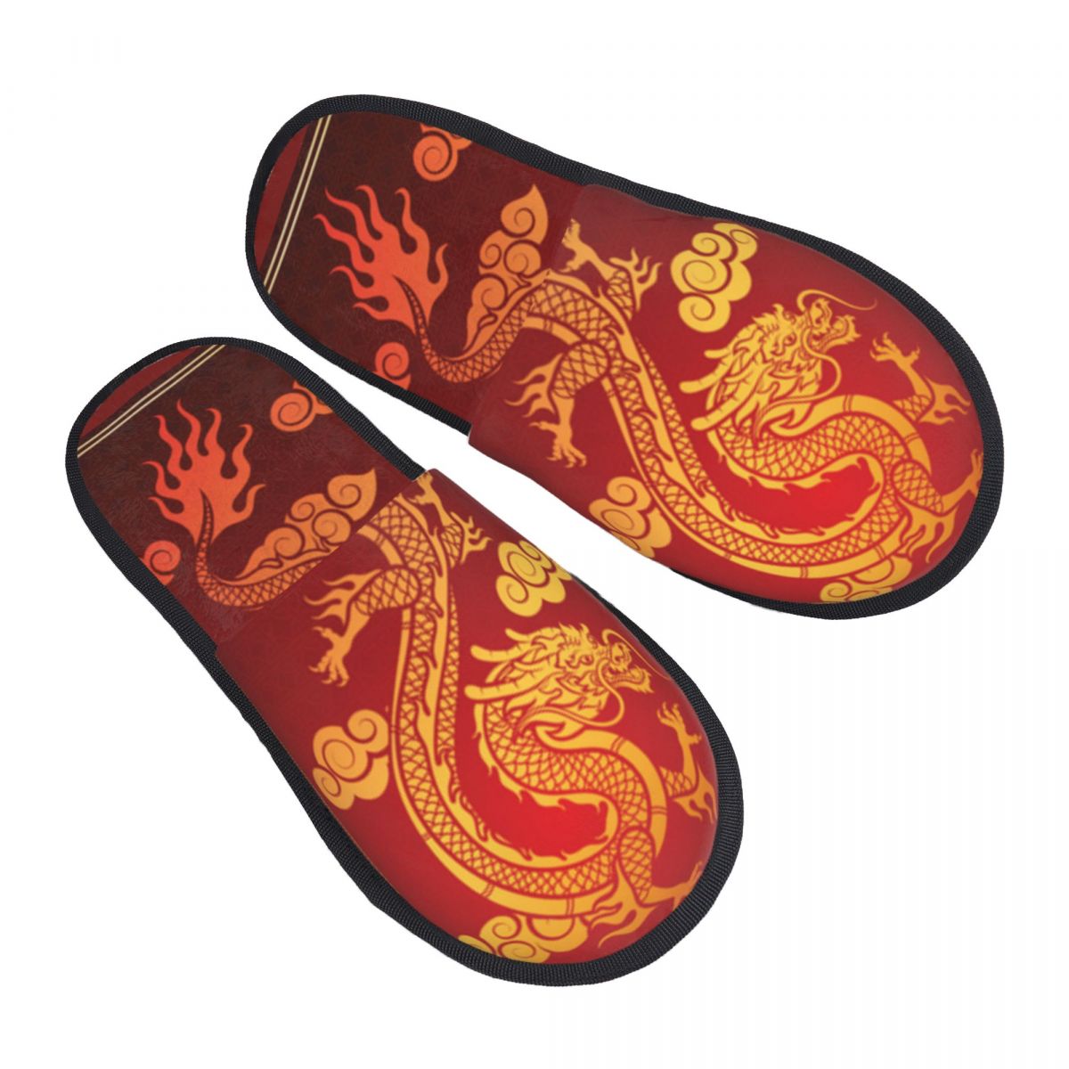 Men Shoes Illustration - Dragon Illustratie Slipper Voor Dames Heren