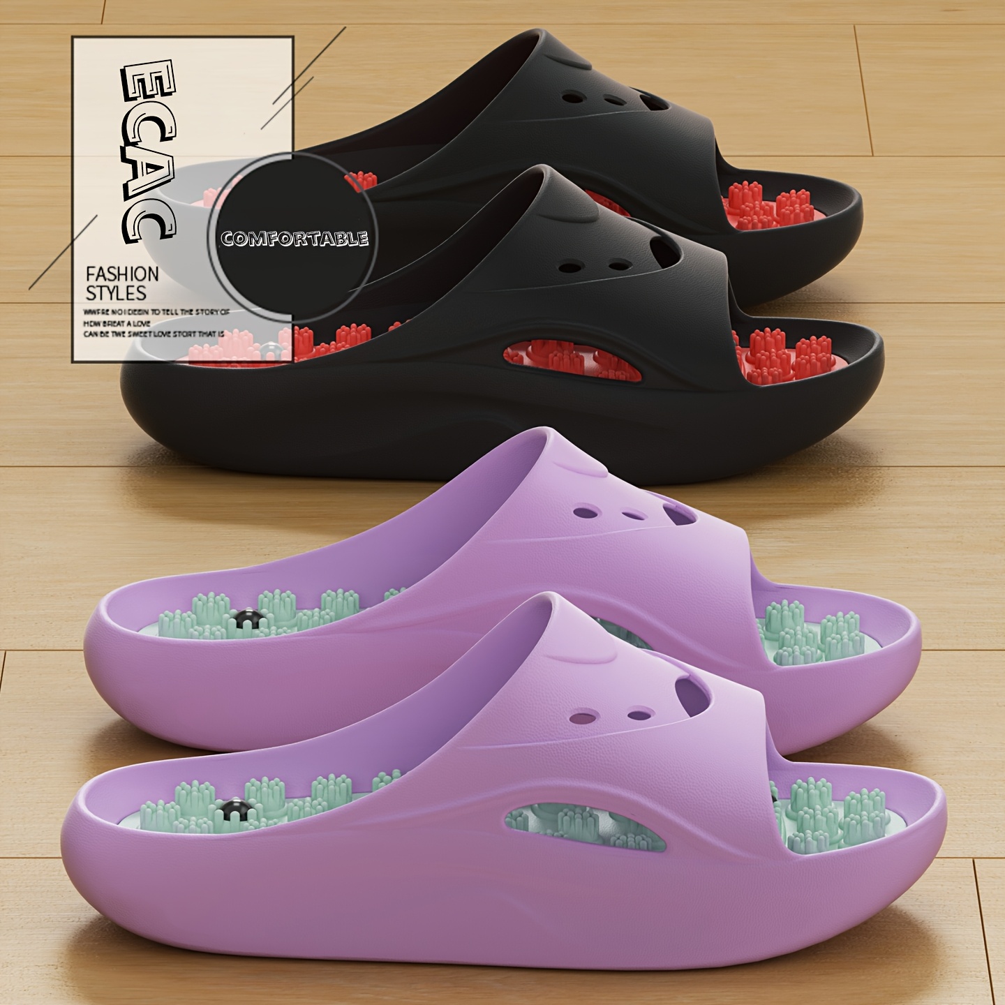 Men'S Shoes With Platform - Dames Heren EVA Massageslippers Dikke Zool