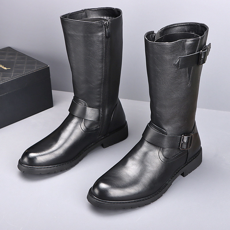 Men Shoes Boots - Engelse stijl herenmode cosplay podium hoge