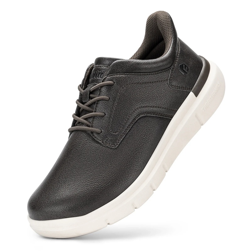 Men Shoes Boss - FitVille Heren Brede Leren Instappers, Lichtgewicht