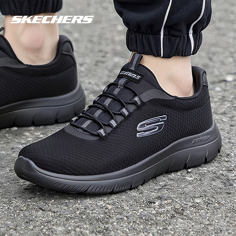 Men'S Shoes With Memory Foam - Skechers Heren 52811‑BBK Summits Zwarte Mesh
