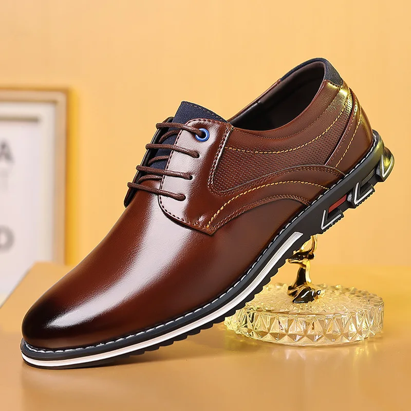 Men Shoes Boss - Retro Heren Zakelijke Leren Schoenen Mode