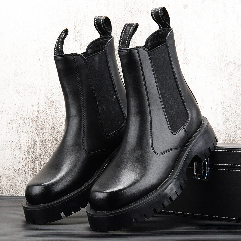 herenmode hoge chelsea-laarzen - Men'S Shoes Black And White recensie en prijs