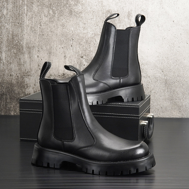 herenmode hoge chelsea-laarzen - Men'S Shoes Black And White recensie en prijs