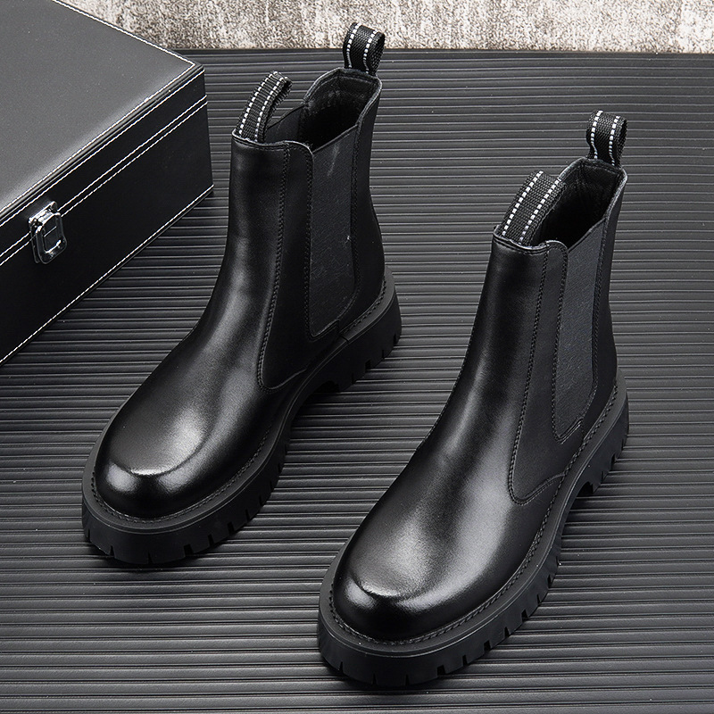 herenmode hoge chelsea-laarzen - Men'S Shoes Black And White recensie en prijs