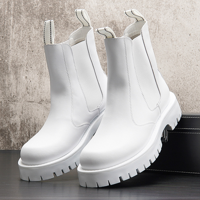 herenmode hoge chelsea-laarzen - Men'S Shoes Black And White recensie en prijs