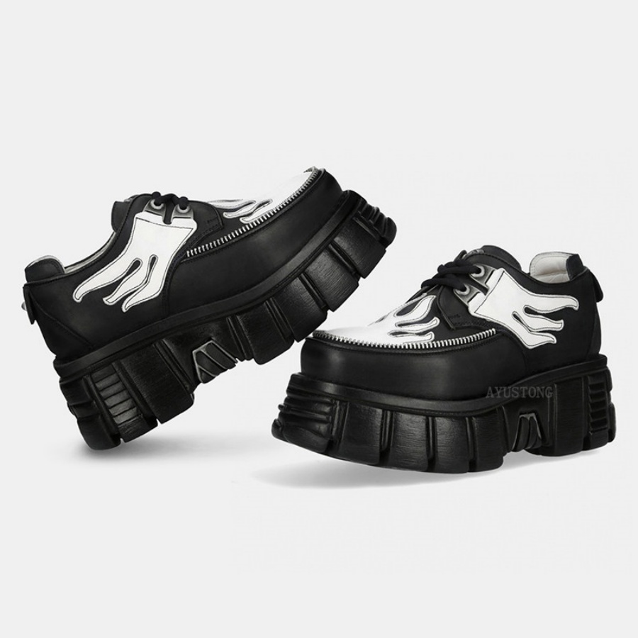 Dames Zwarte Witte Vlamprint V - Men'S Shoes Black And White recensie en prijs