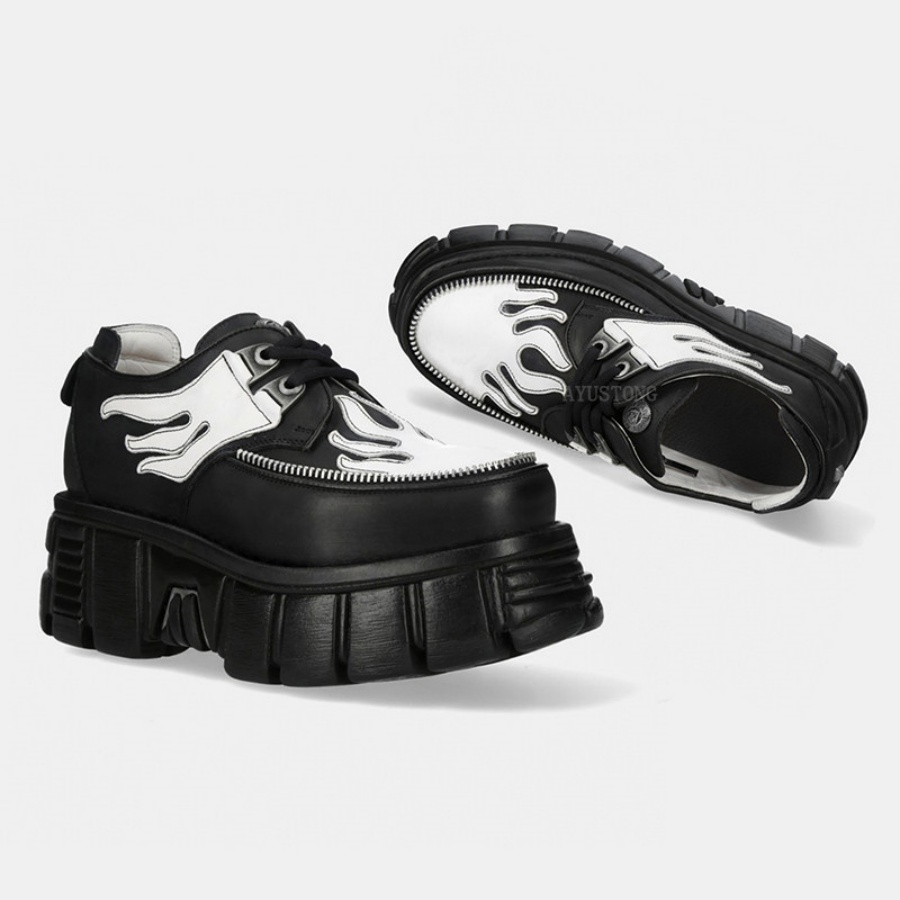Dames Zwarte Witte Vlamprint V - Men'S Shoes Black And White recensie en prijs
