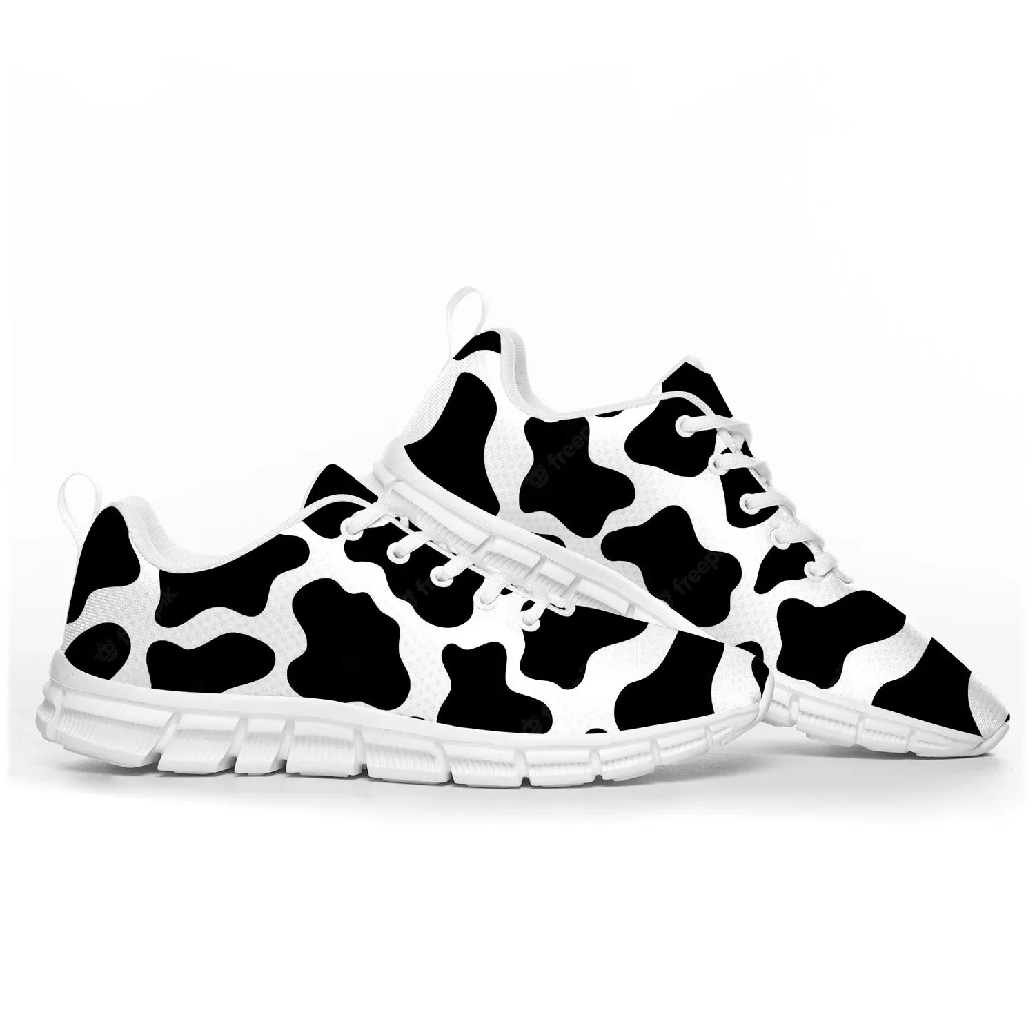 Koe print 3D patroon sportscho - Men'S Shoes Black And White recensie en prijs