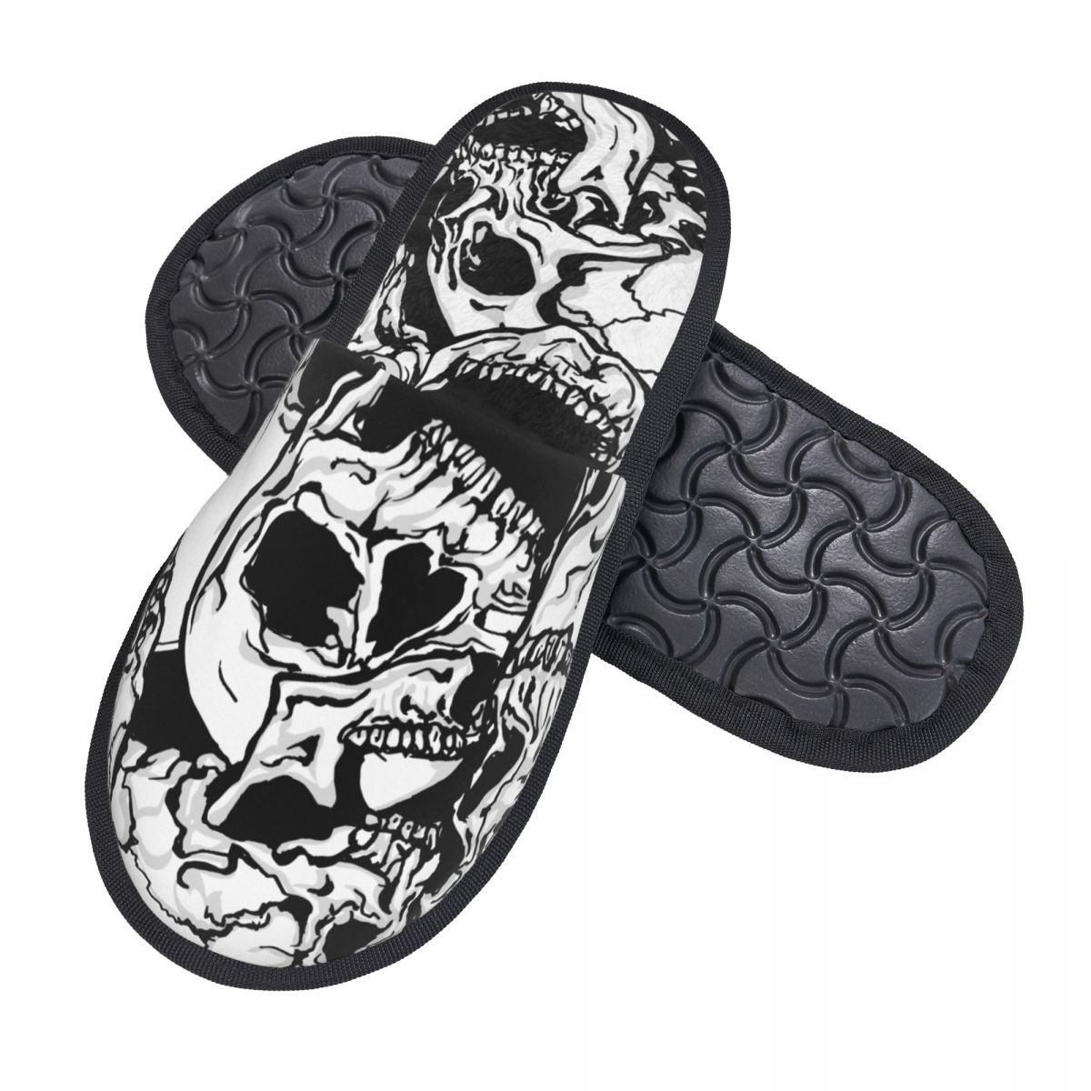 Indoor Zwart-witte Schedels Wa - Men'S Shoes Black And White recensie en prijs